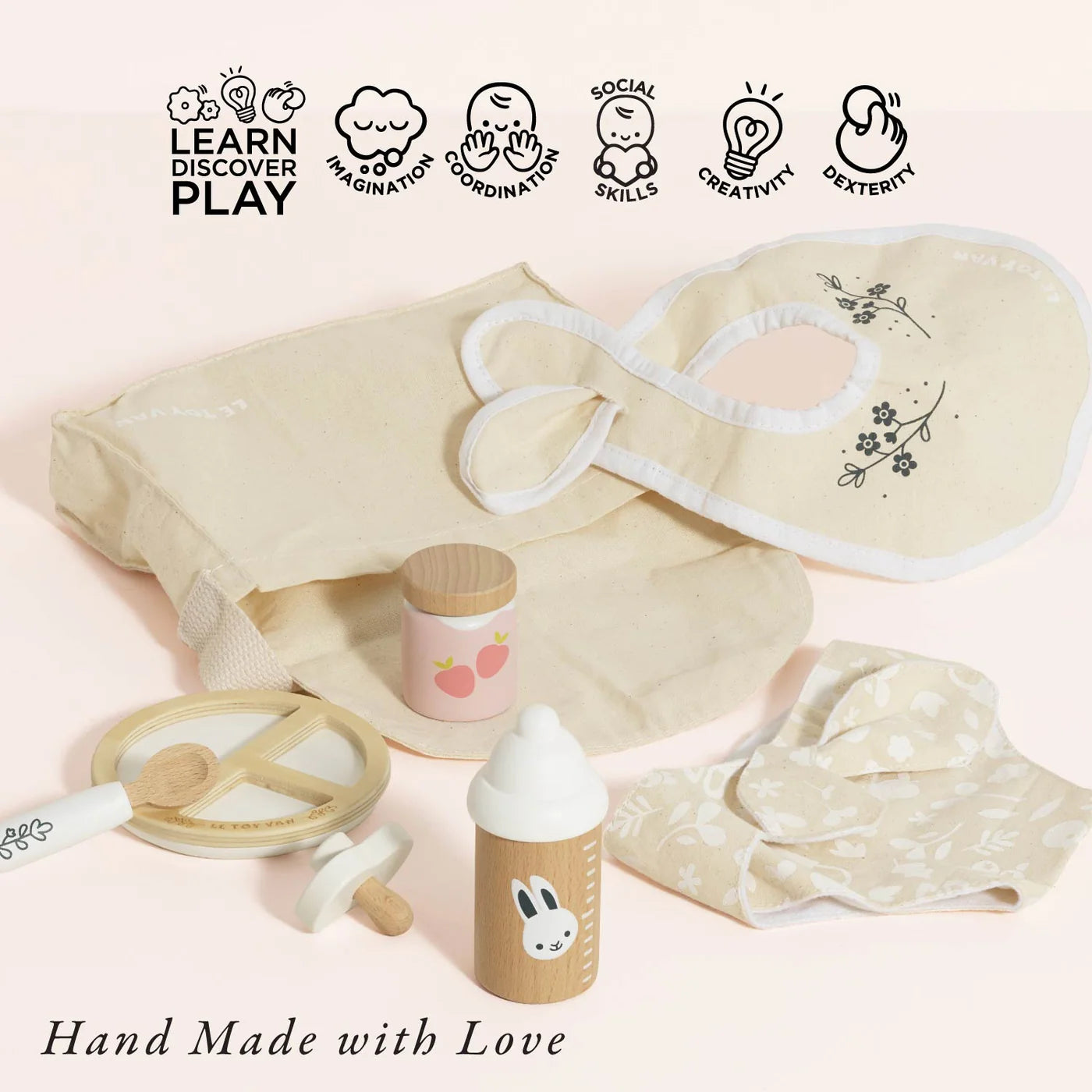 Le Toy Van Doll's Nursing Kit – for children, available at Learning Bugs UK