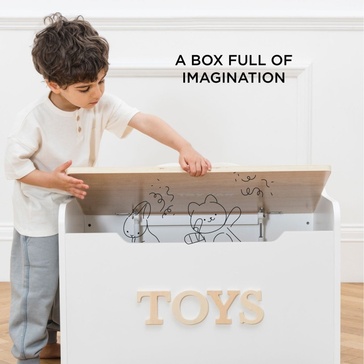 Classic Wooden Toy Chest – Baby & Toddler Furniture Sets for children, available at Learning Bugs UK
