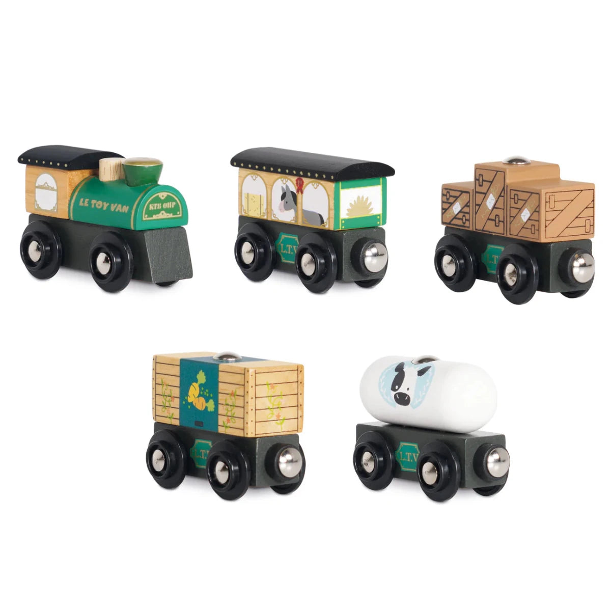 Le Toy Van Royal Express Train & Carriages - Green – Wooden Train for children, available at Learning Bugs UK