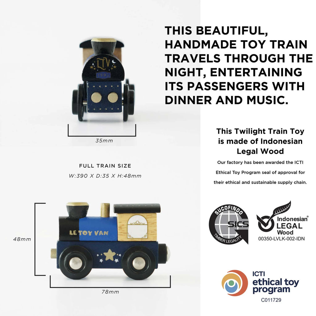 Le Toy Van - Twilight Pull Train by Lauvely - Learning Bugs UK
