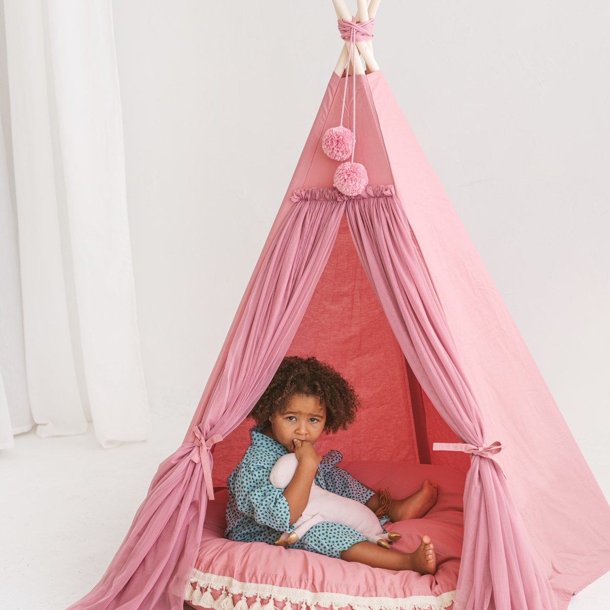 MINICAMP Fairy Kids Play Tent with Tulle in Rose – Teepees for children, available at Learning Bugs UK