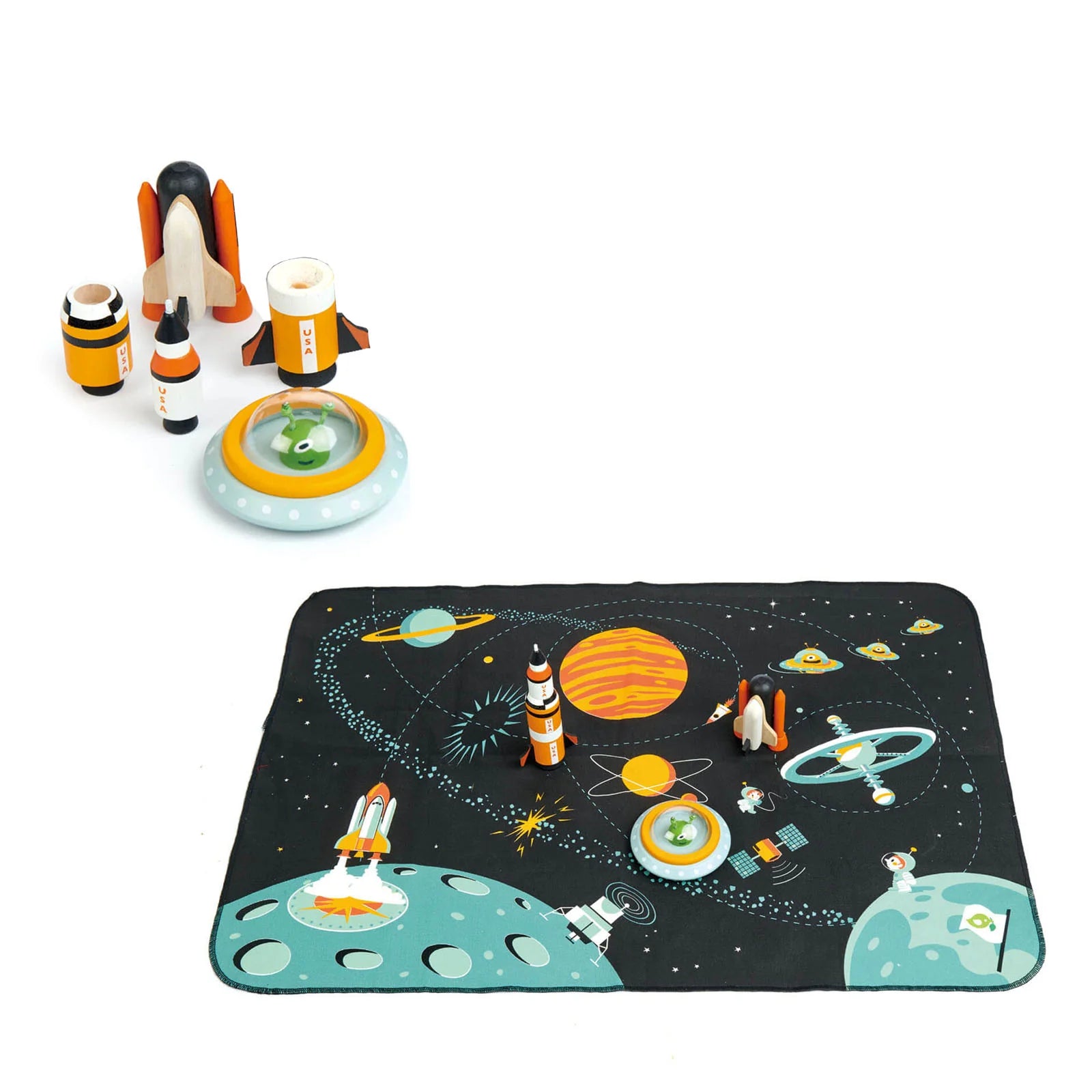 Tender Leaf Space Adventure Playmat by Tenderleaf Toys - Learning Bugs UK
