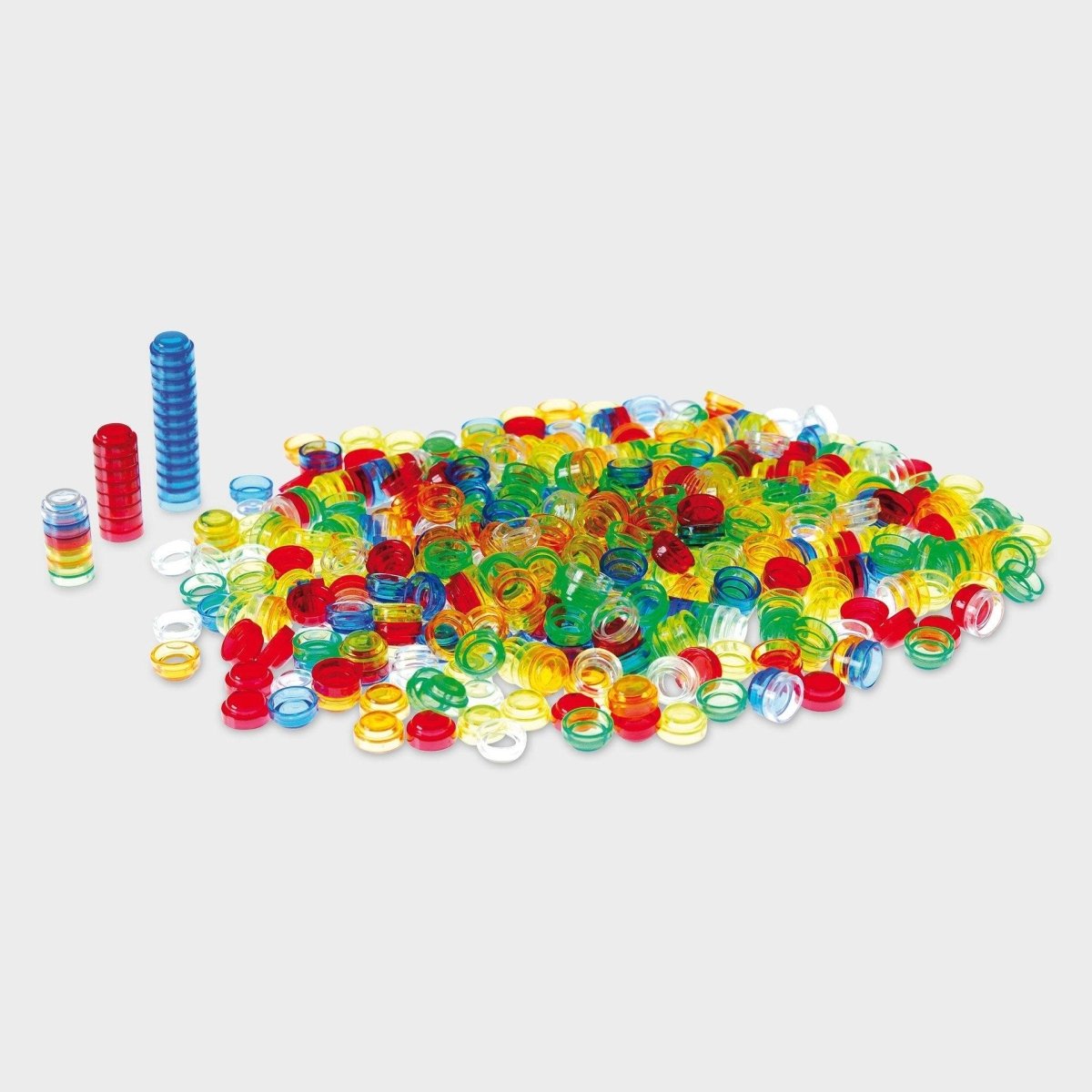 Translucent Stackable Counters – Baby Toys & Activity Equipment for children, available at Learning Bugs UK