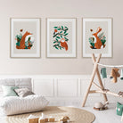 Neutral Scandi Woodland Animals Nursery Prints Set of 3 – Print Sets for children, available at Learning Bugs UK