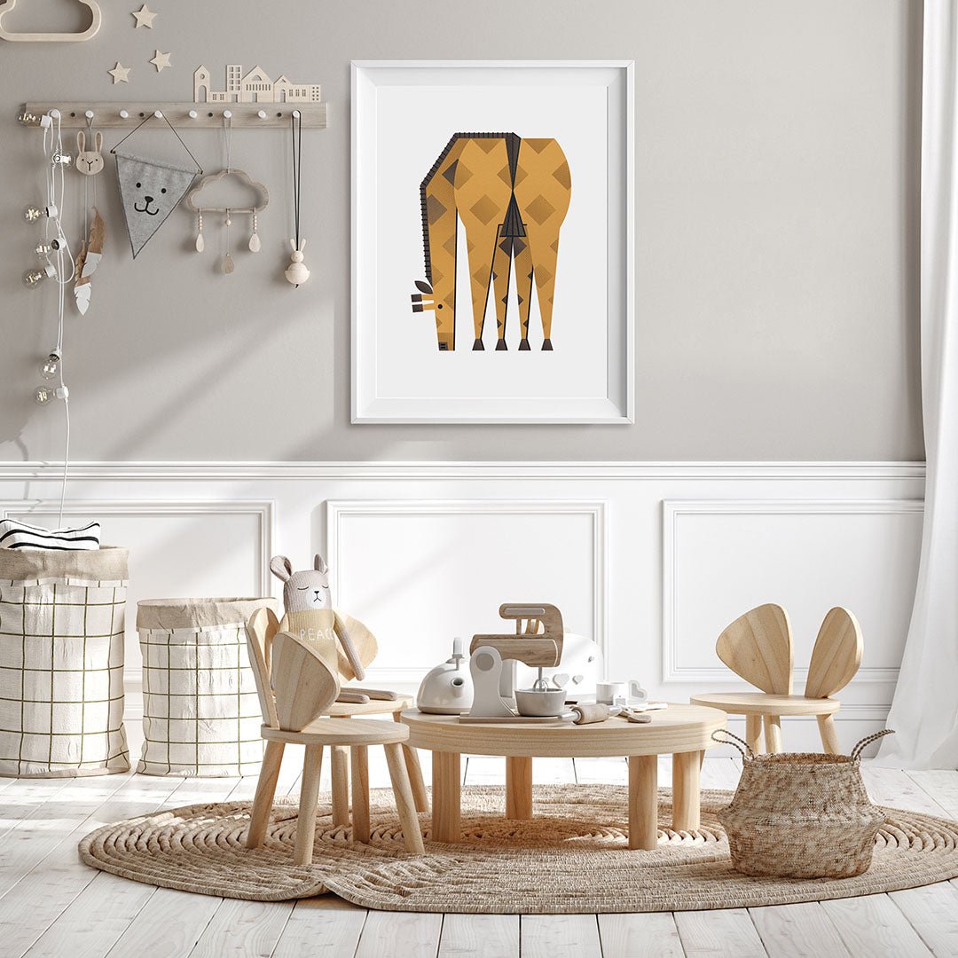 Minimal Safari Animals Nursery Prints Set of 3 – Print Sets for children, available at Learning Bugs UK