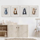 Neutral Jungle Safari Animal Nursery Prints Set of 4 – Print Sets for children, available at Learning Bugs UK
