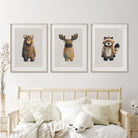 Neutral Woodland Animals Nursery Prints Set of 3 – Print Sets for children, available at Learning Bugs UK