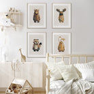 Neutral Woodland Nursery Prints Set of 4 – Print Sets for children, available at Learning Bugs UK