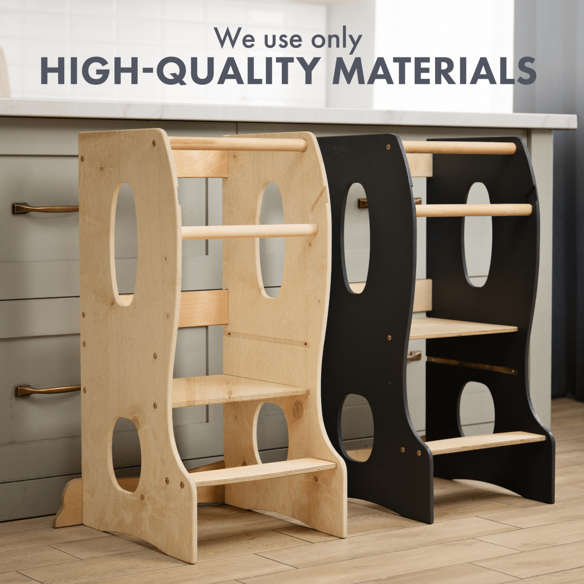 Goodevas Stable Montessori Helper Tower – Wooden – Learning Towers for children, available at Learning Bugs UK