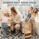 Goodevas Stable Montessori Helper Tower – Wooden – Learning Towers for children, available at Learning Bugs UK