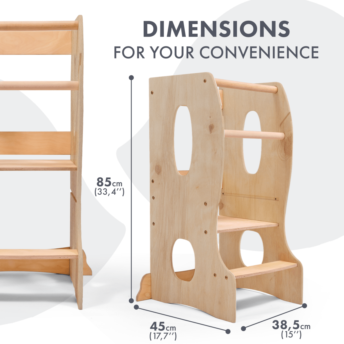 Goodevas Stable Montessori Helper Tower – Wooden – Learning Towers for children, available at Learning Bugs UK