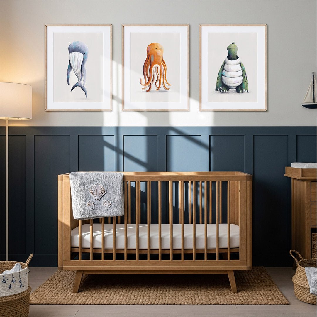 Under the Sea Nursery Prints Set of 3 – Print Sets for children, available at Learning Bugs UK
