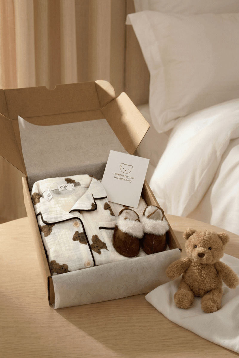 The Cozy Bedtime Bear Personalised Gift Box – Gift Sets for children, available at Learning Bugs UK