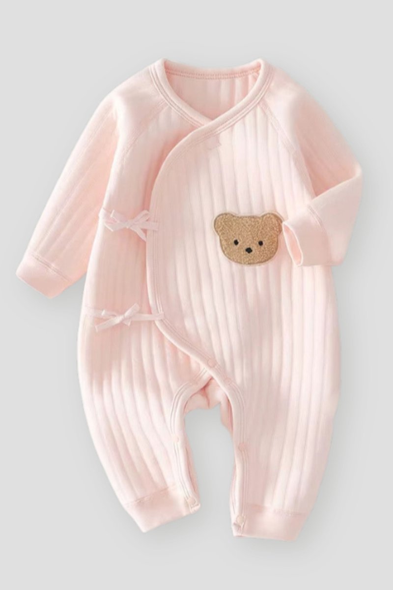 The Cozy Pink Boucle Baby Bear & Rainbow Personalised Gift Box – Gift Sets for children, available at Learning Bugs UK