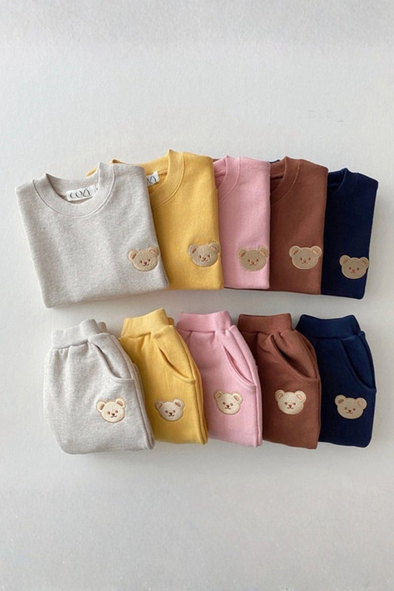 The Cozy Ultimate Bear Tracksuit, Playsuit + Socks Personalised Gift Box – Gift Sets for children, available at Learning Bugs UK