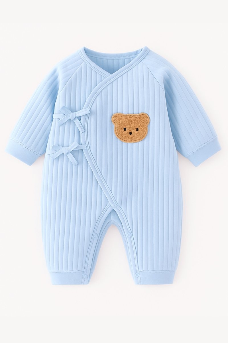 The Cozy Blue Boucle Baby Bear & Blue Rainbow Personalised Gift Box – Gift Sets for children, available at Learning Bugs UK