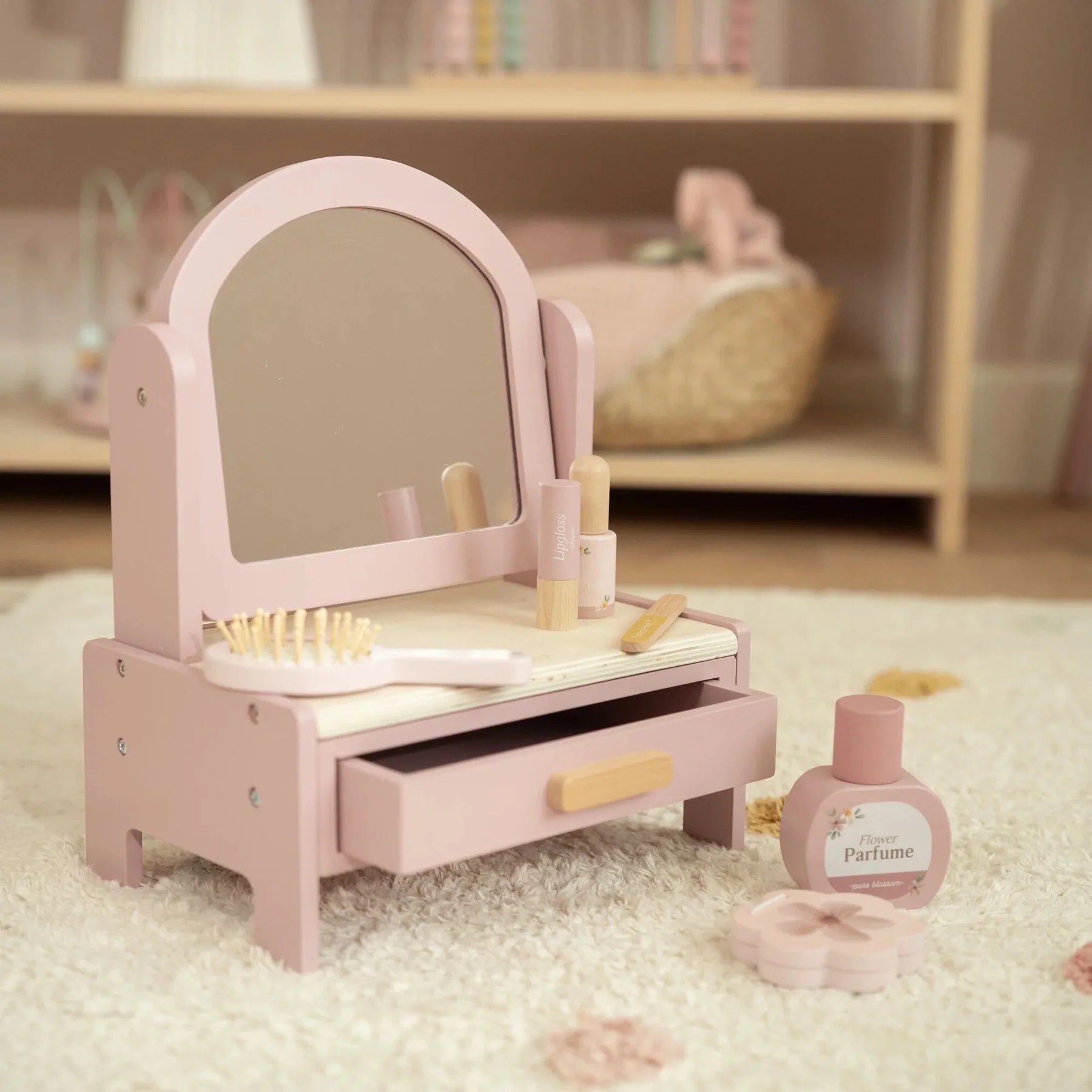 Little Dutch Wooden Vanity Table – for children, available at Learning Bugs UK