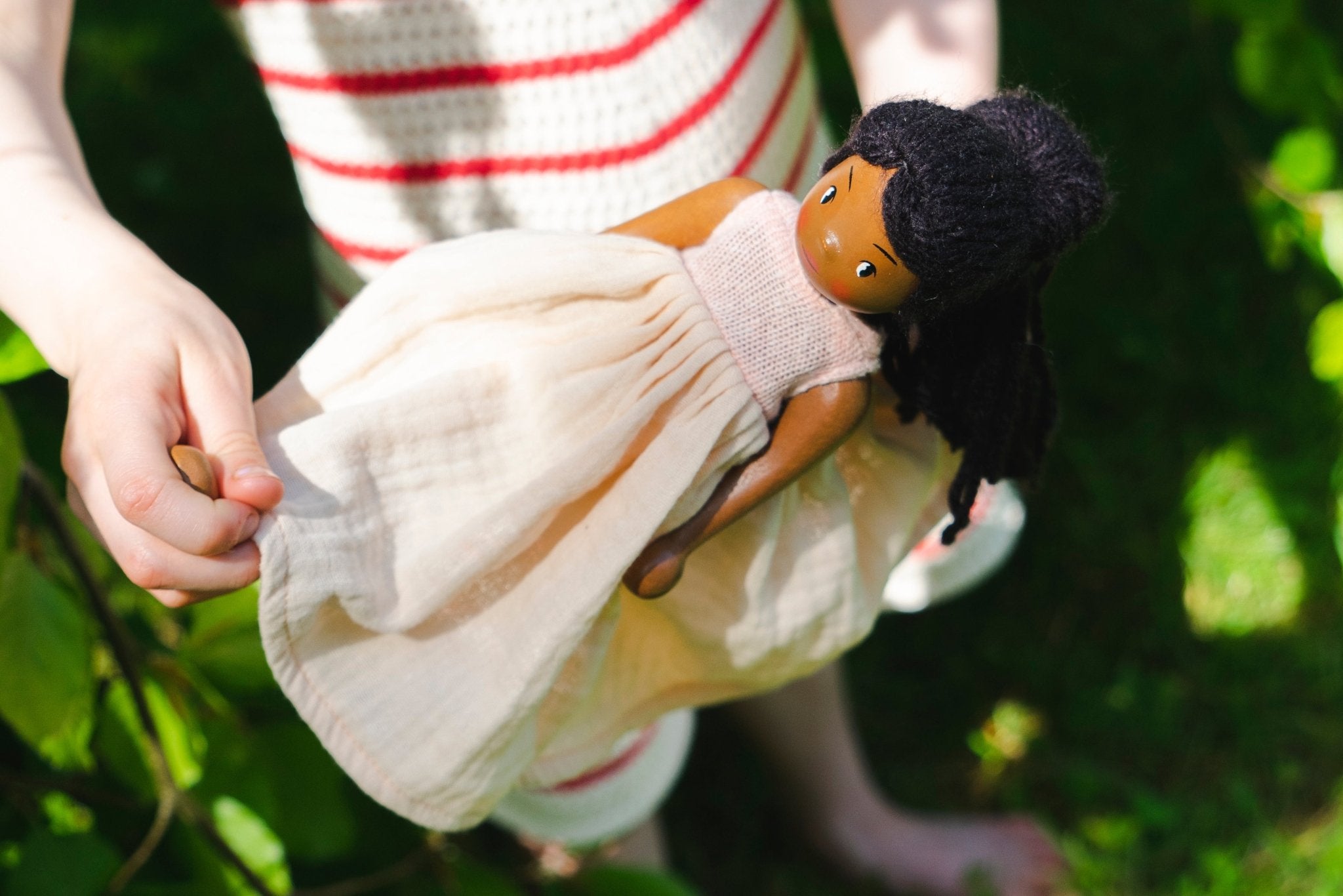 Buy Lola Wooden Doll | Wooden dolls house doll for kids by Learning Bugs UK