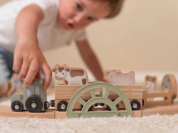 Little Dutch Wooden Train Track - Little Farm FSC by Little Dutch - Learning Bugs UK