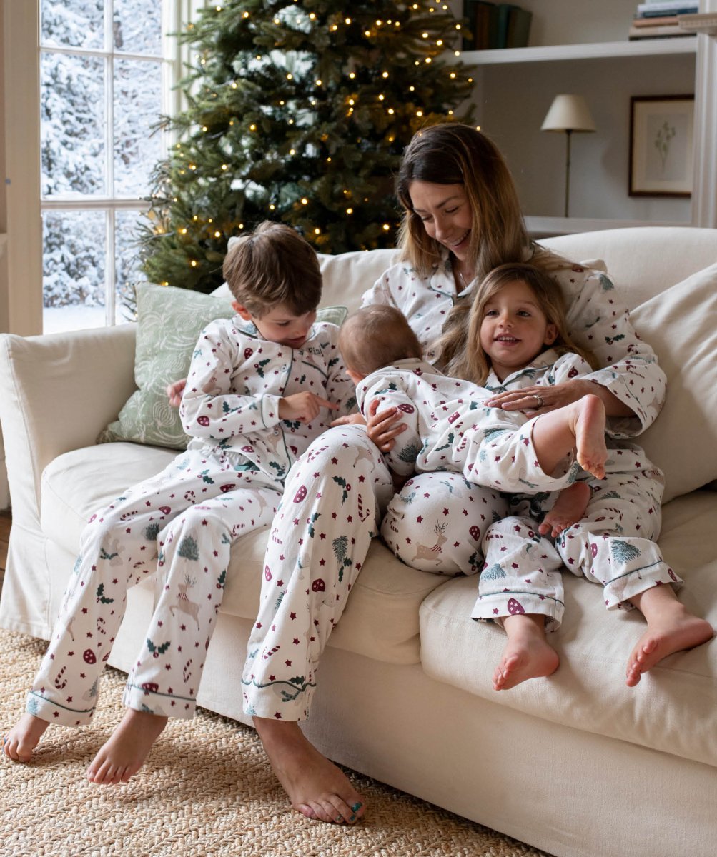Avery Row Women's Flannel Pyjamas - Christmas Carousel – Christmas for children, available at Learning Bugs UK