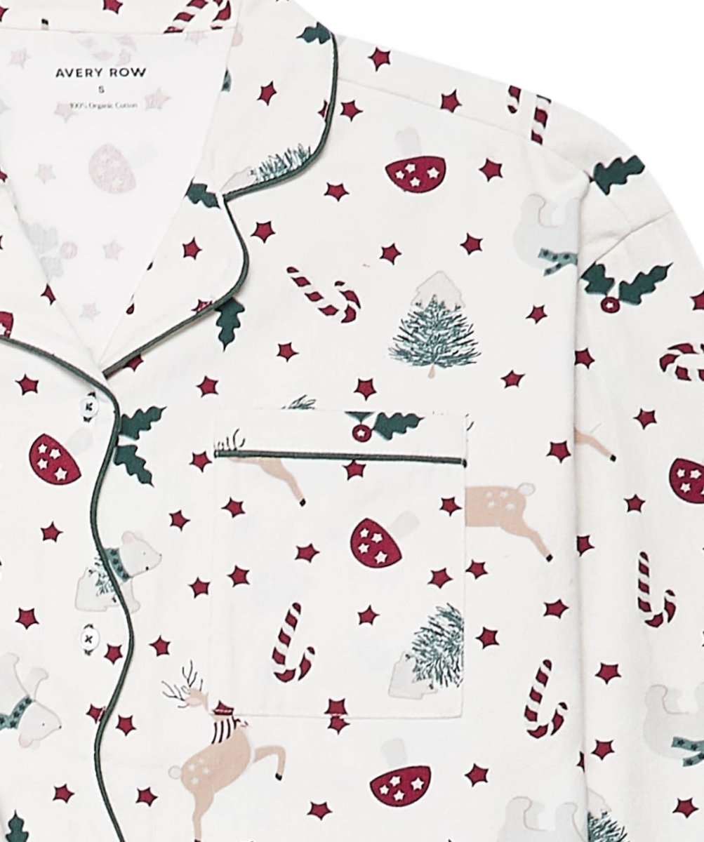 Avery Row Women's Flannel Pyjamas - Christmas Carousel – Christmas for children, available at Learning Bugs UK