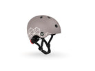 Scoot & Ride toddler helmet with Brown Lines print, size XXS-S