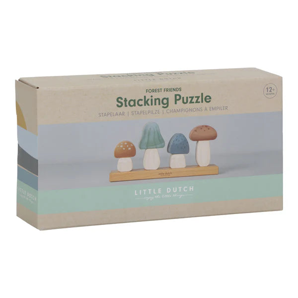 Little Dutch Stacking Puzzle Mushrooms FSC - Forest Friends