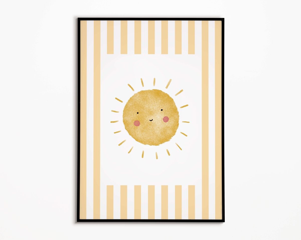 Sunshine Print - Yellow Stripes – for children, available at Learning Bugs UK