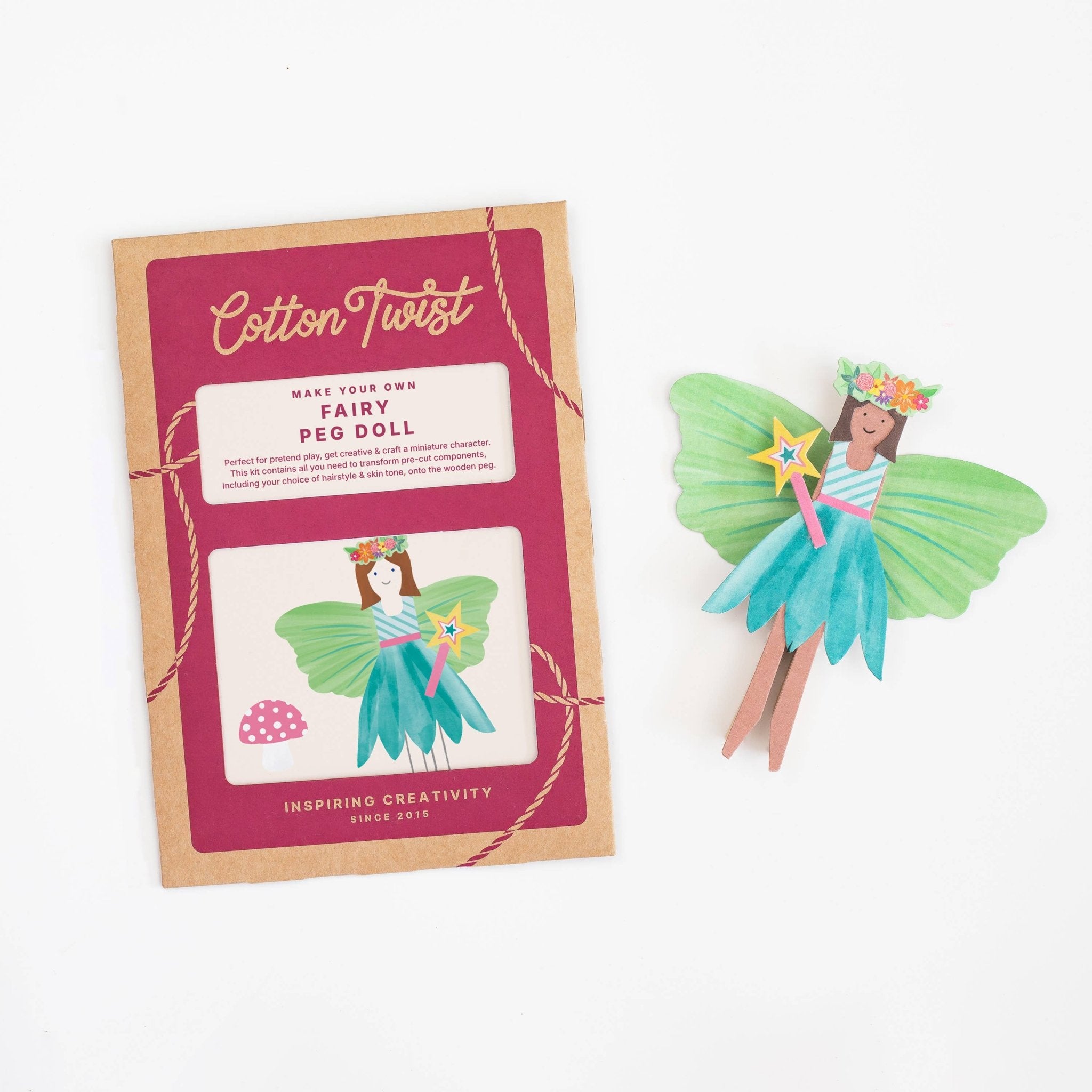 Buy Make Your Own Fairy Peg Doll | Art and Craft Box for kids by Learning Bugs UK