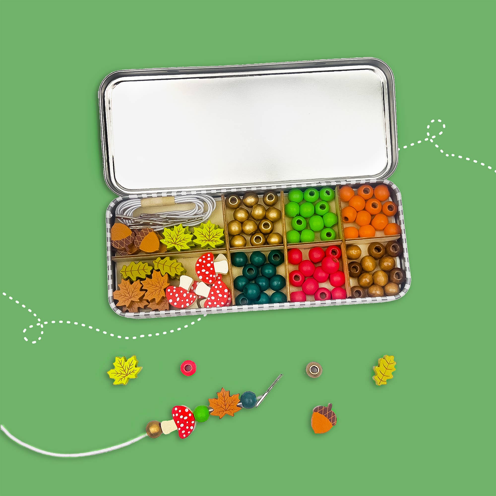 Buy Forest Bracelet Bead Kit | Art and Craft Box for kids by Learning Bugs UK