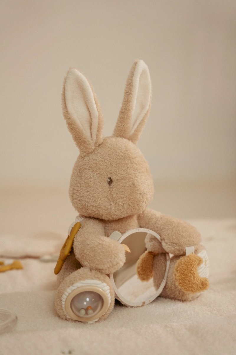 Activity Cuddle Toy Baby Bunny – for children, available at Learning Bugs UK