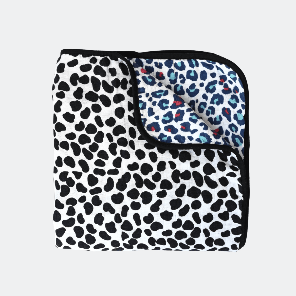Animal Print Muslin Blanket - reversible – Blankets for children, available at Learning Bugs UK