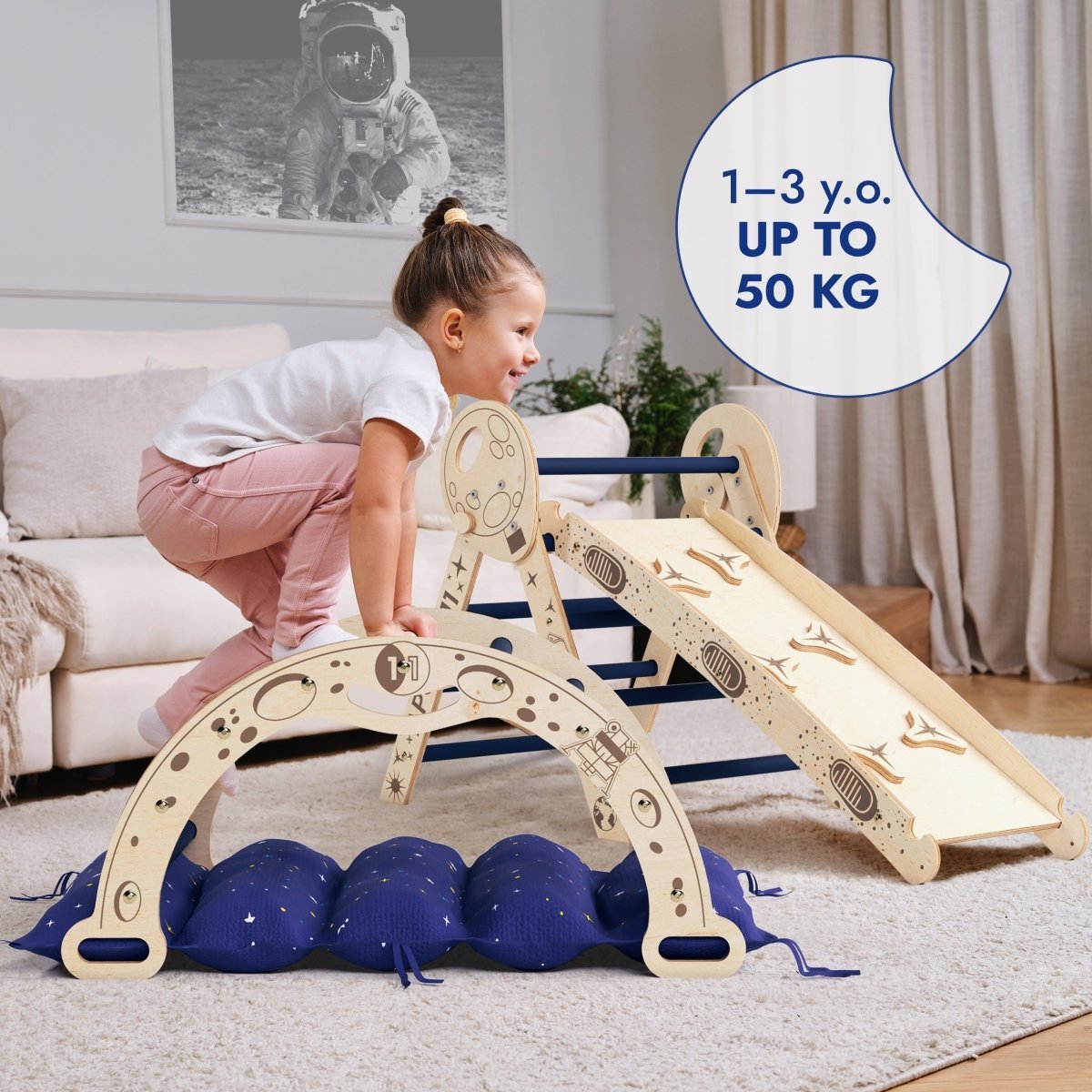 Goodevas Apollo 4 in 1 Montessori Climbing Set – 4in1 Playsets for children, available at Learning Bugs UK