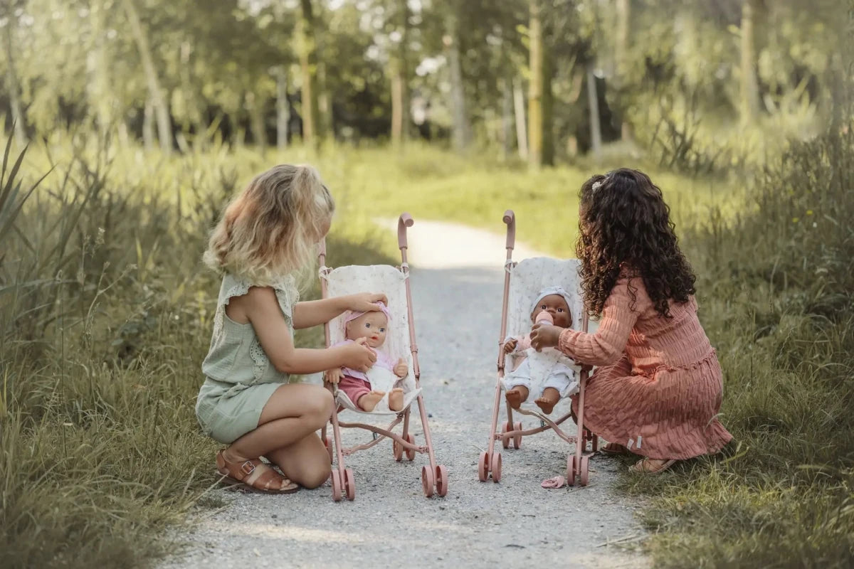 Little Dutch Metal Doll Stroller & Baby Doll Bundle – Dolls Prams for children, available at Learning Bugs UK