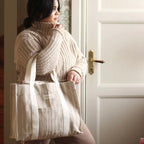 Buy Woven Stripe Bag - Natural | Parent Accessories for kids by Learning Bugs UK