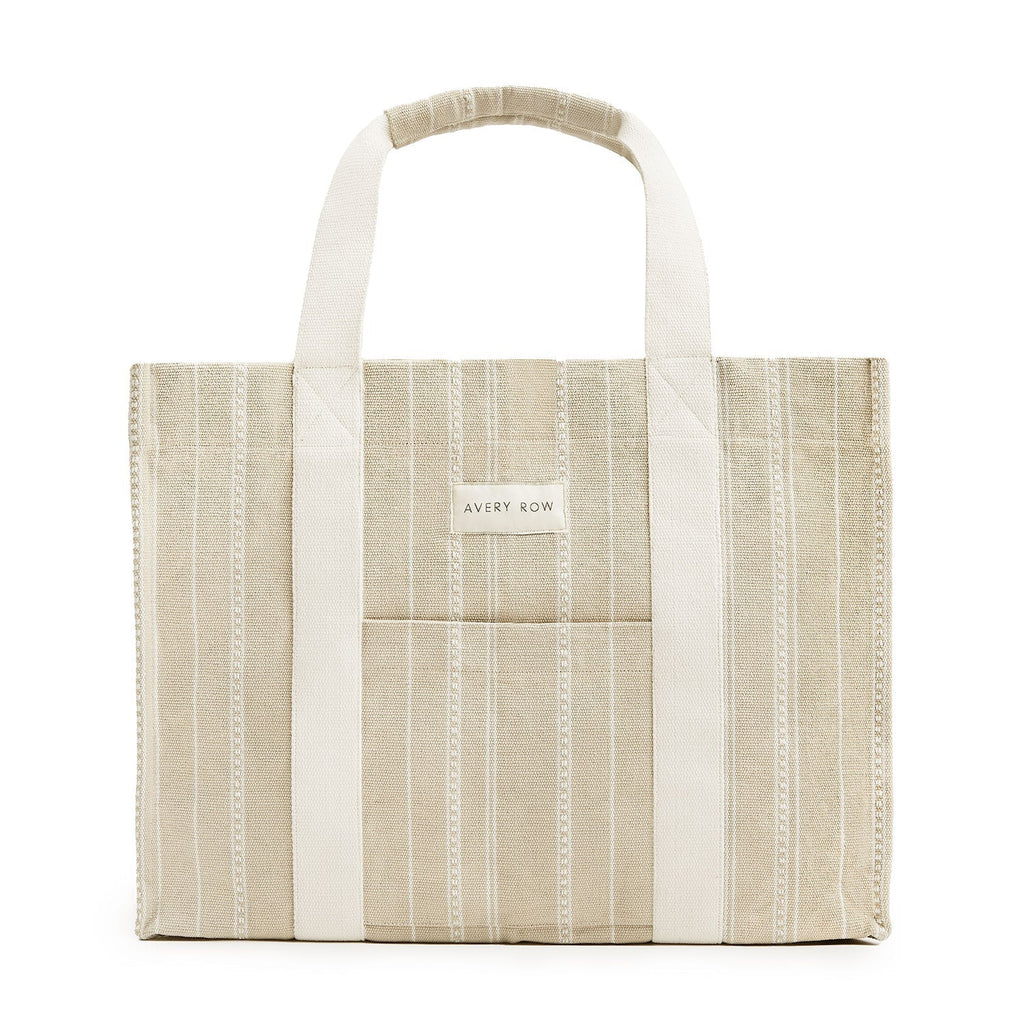 Woven Stripe Bag - Natural