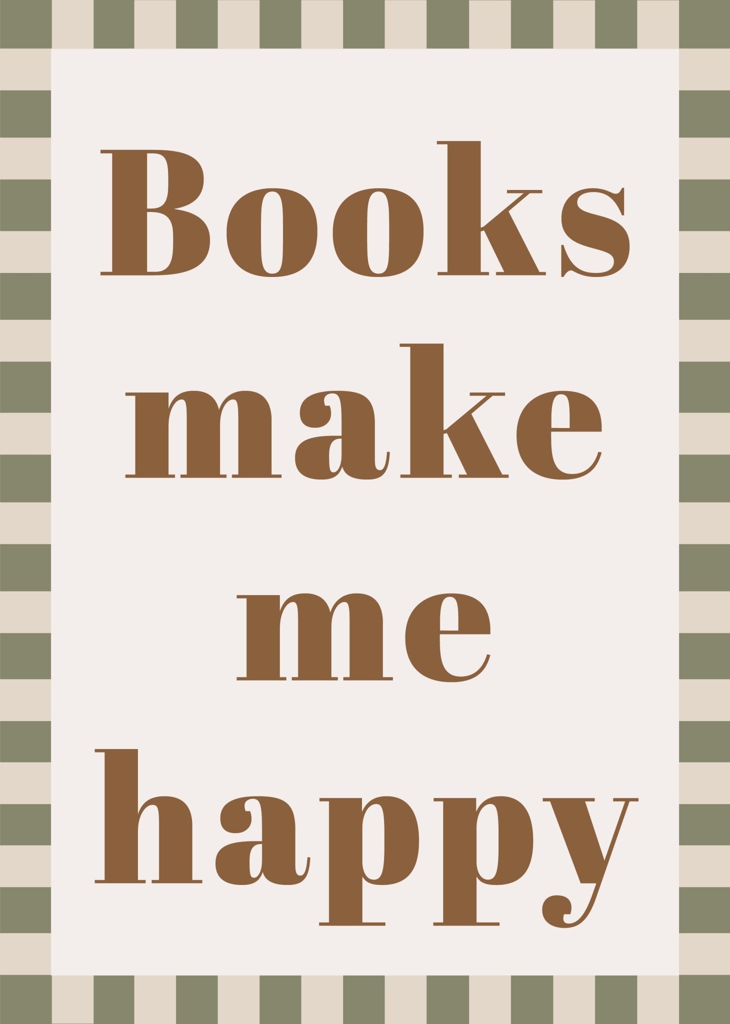 Buy Books Make Me Happy - Checkerboard Edition | Print for kids by Learning Bugs UK