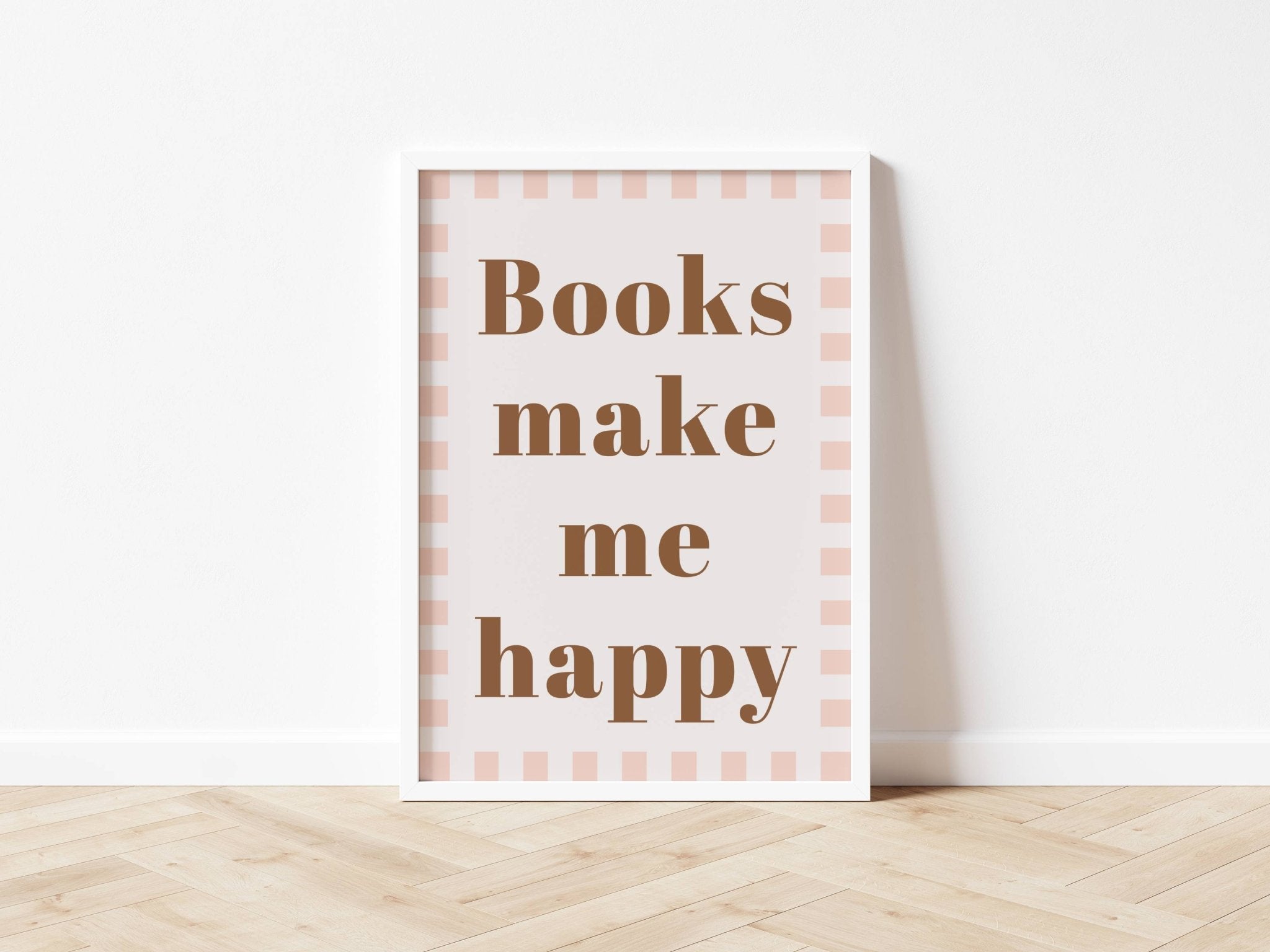 Buy Books Make Me Happy - Checkerboard Edition | Print for kids by Learning Bugs UK