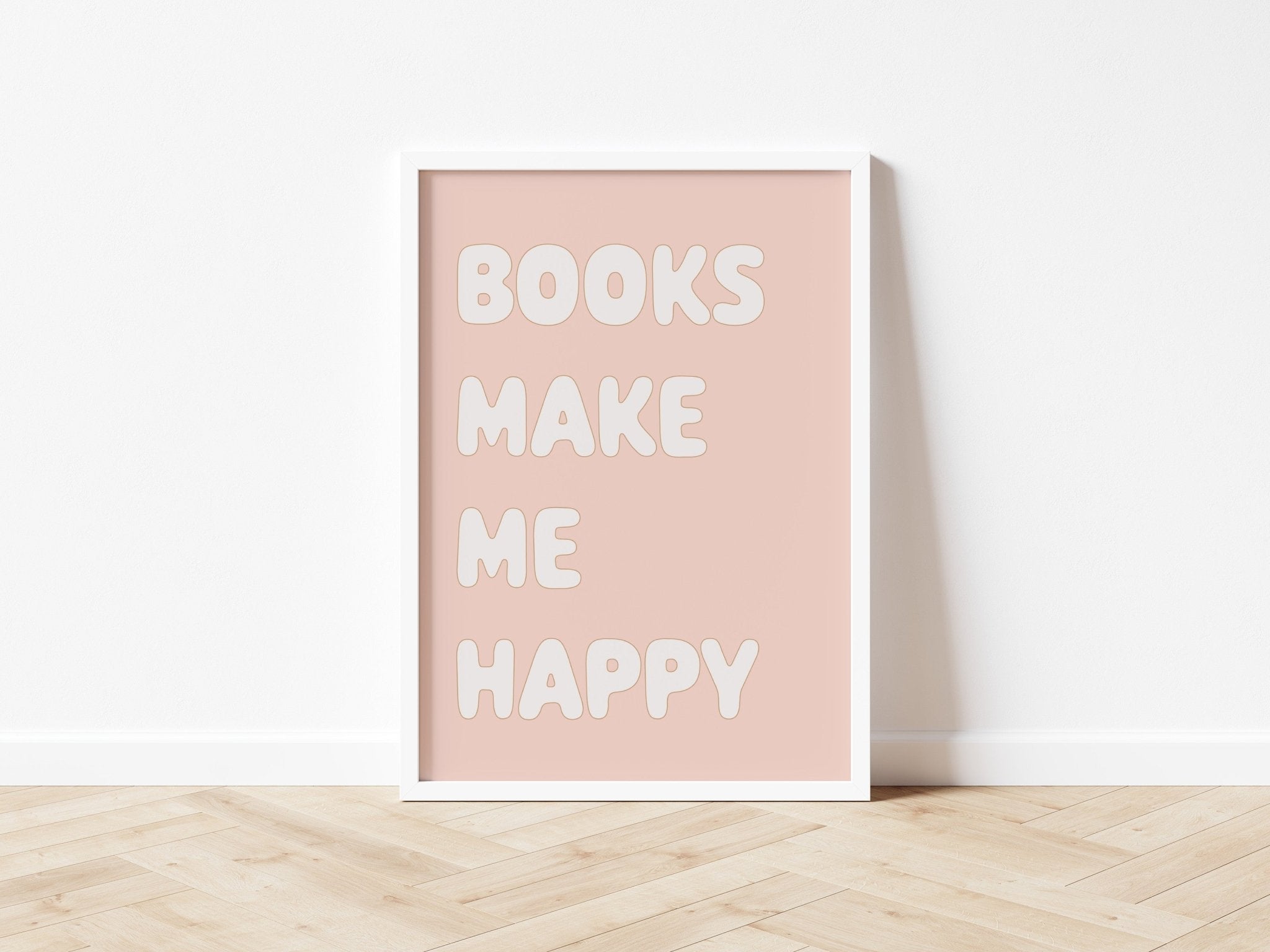 Buy Books Make Me Happy - Fine Art Print | for kids by Learning Bugs UK