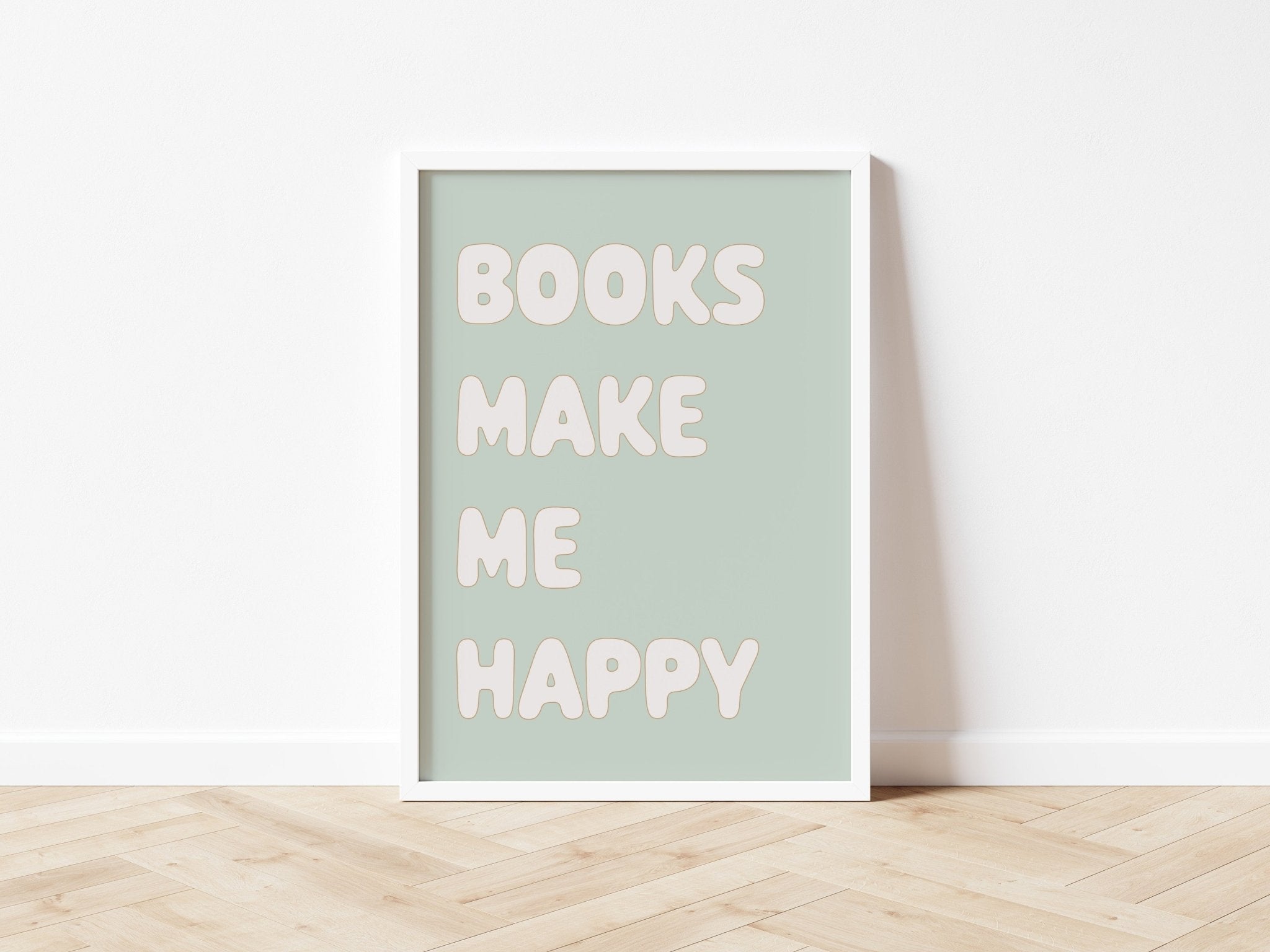 Buy Books Make Me Happy - Fine Art Print | for kids by Learning Bugs UK