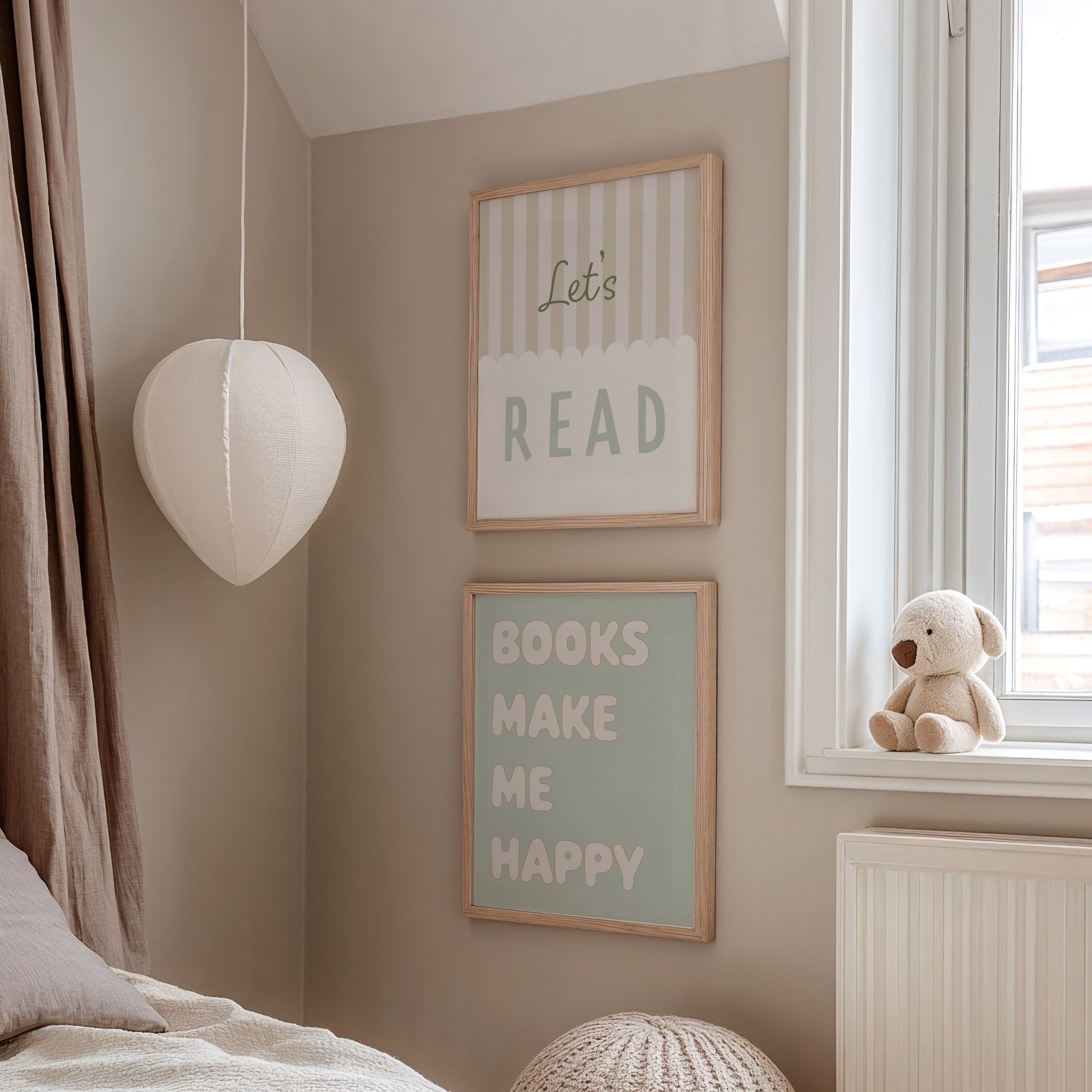 Buy Books Make Me Happy - Fine Art Print | for kids by Learning Bugs UK