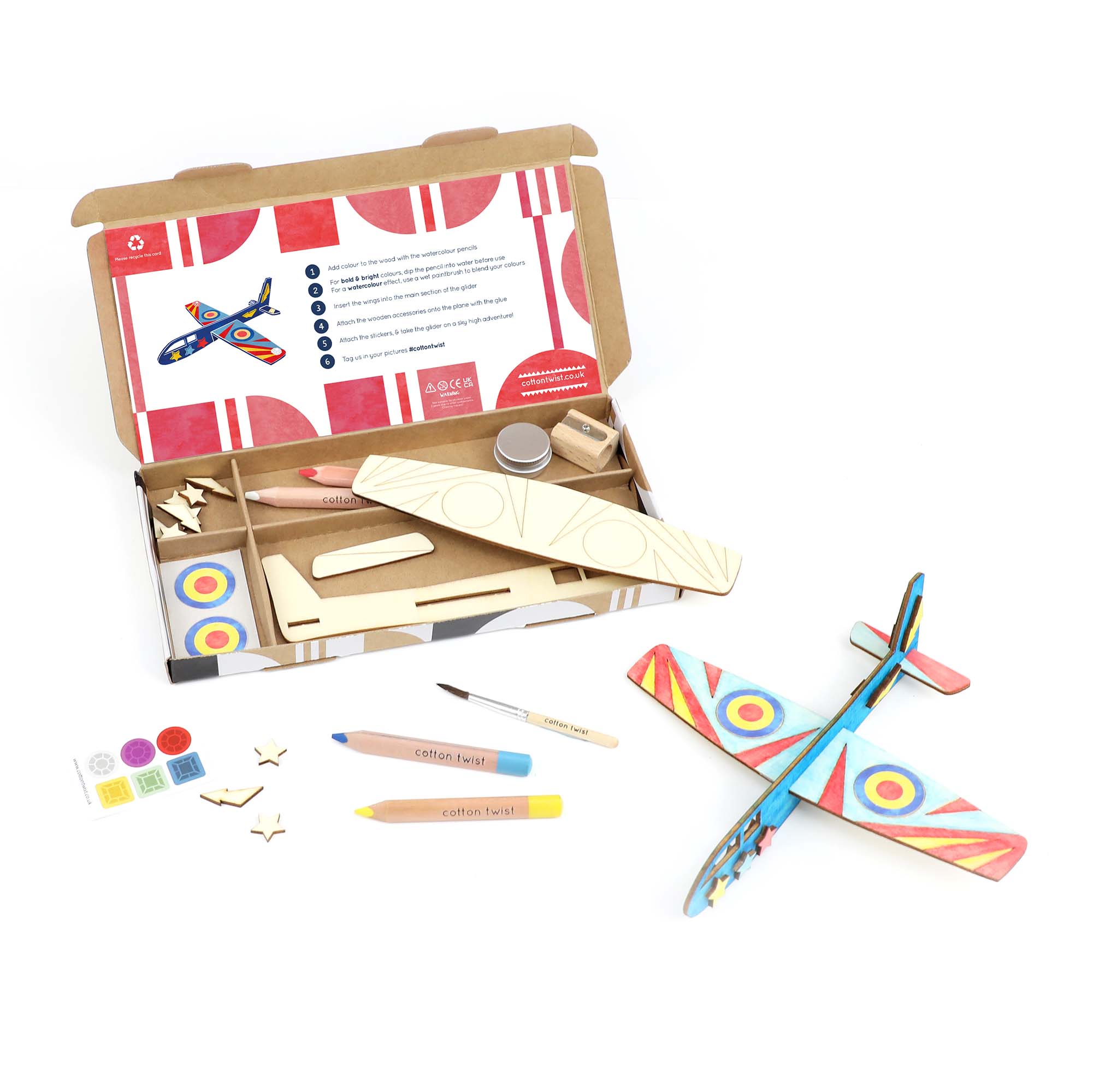 Buy Plane Craft Kit Activity Box | Art and Craft Box for kids by Learning Bugs UK