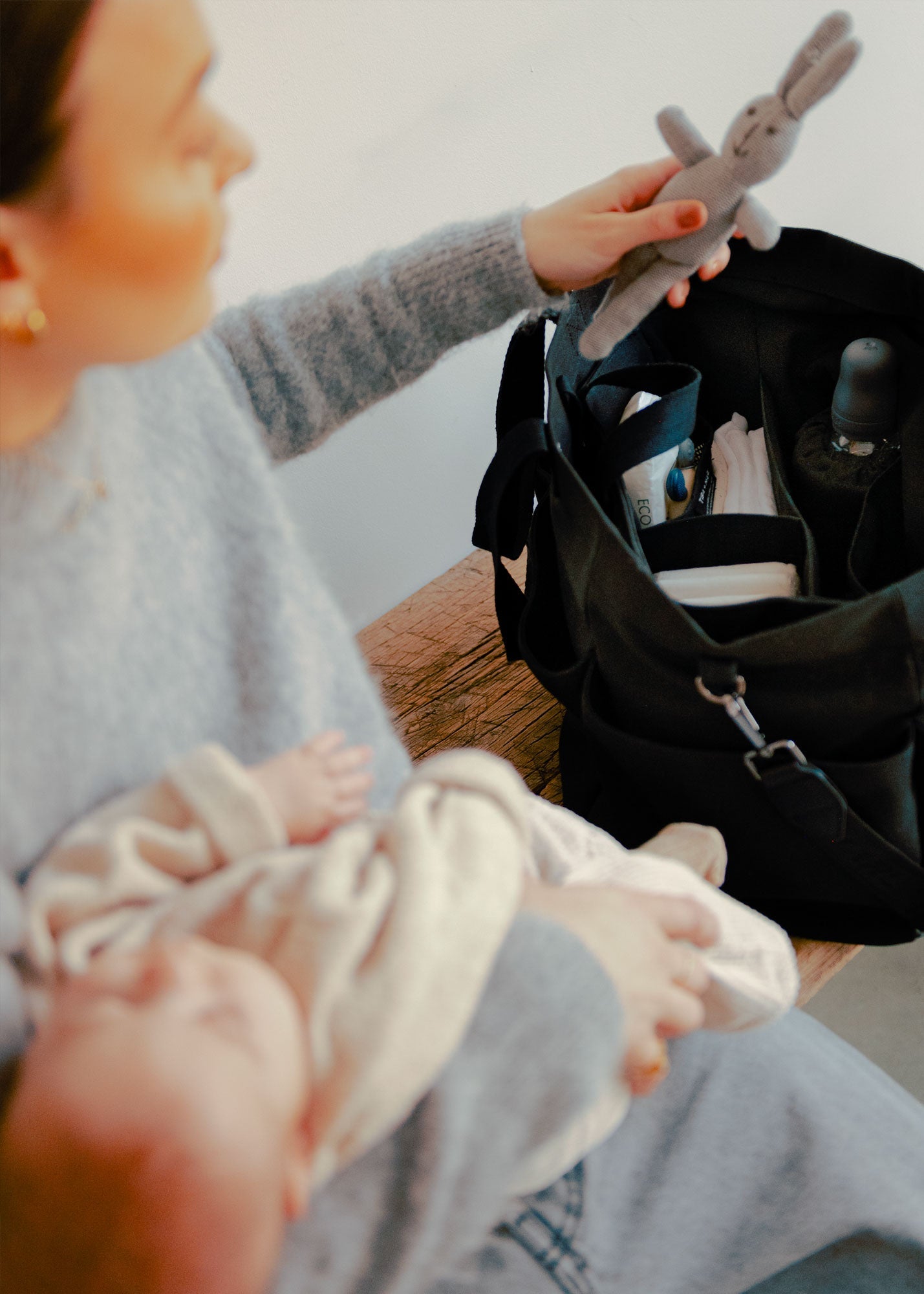 Buy T+M Canvas Pocket Tote Black | Tote Bag for kids by Learning Bugs UK
