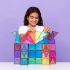 Buy Connetix Magnetic Tiles 48pc Glitter Castle Pack | for kids by Learning Bugs UK