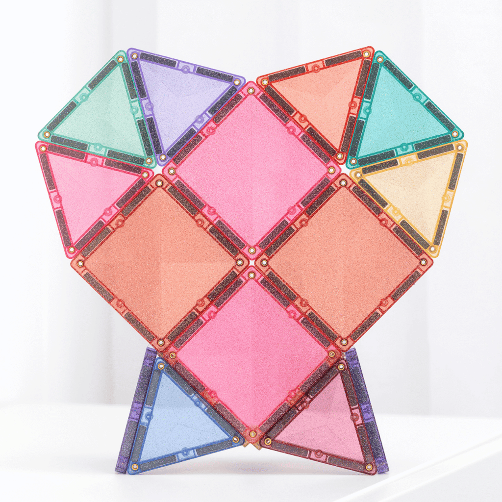 Connetix Magnetic Tiles 48pc Glitter Castle Pack