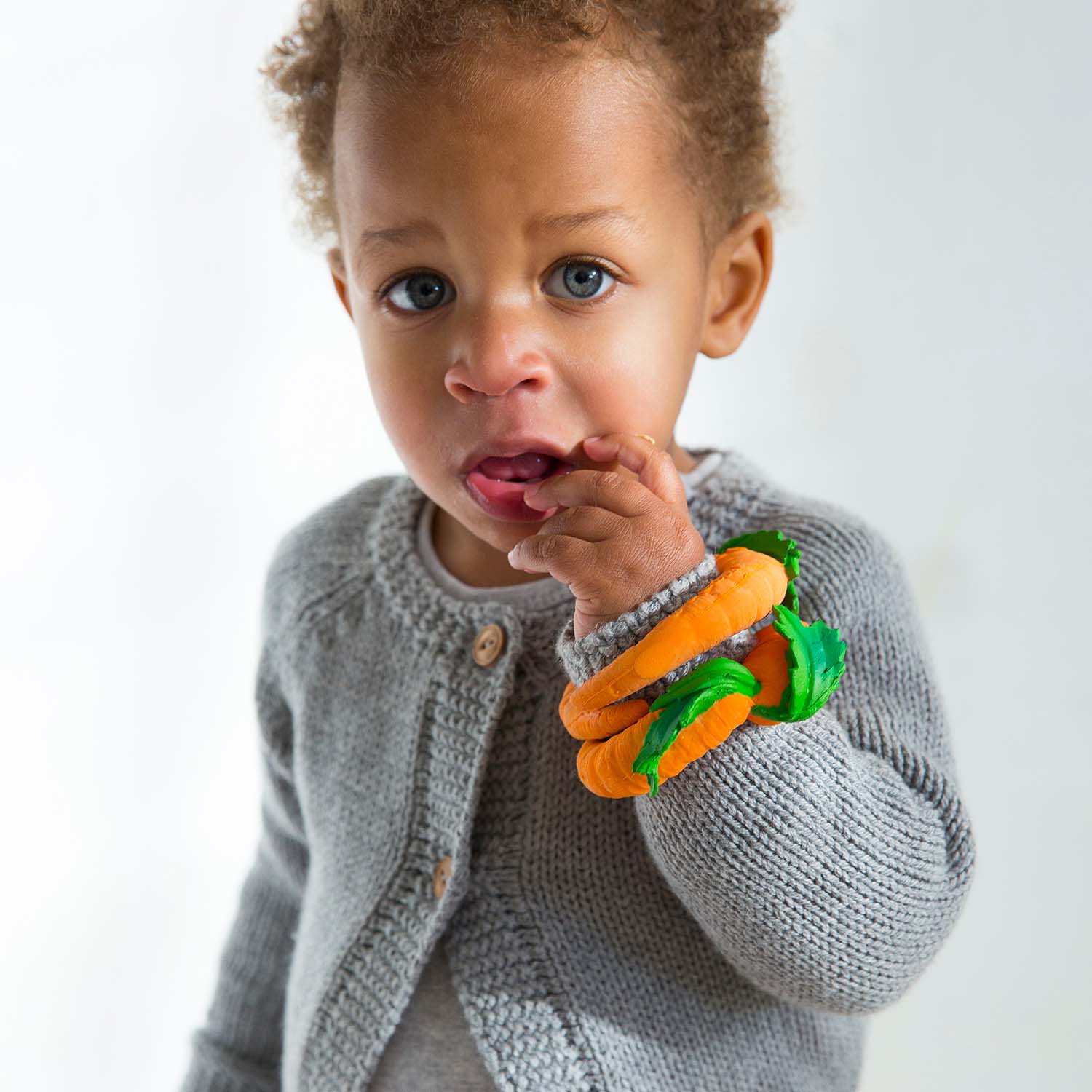 Oli & Carol Cathy the Carrot Teether – Baby Teethers for children, available at Learning Bugs UK