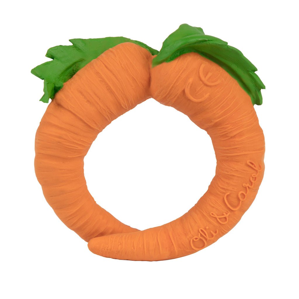 Oli & Carol Cathy the Carrot Teether – Baby Teethers for children, available at Learning Bugs UK