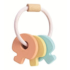 PlanToys Wooden Baby Key Rattle Pastel Toy – Baby Activity Toy for children, available at Learning Bugs UK