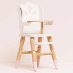 Le Toy Van Doll's Wooden High Chair – for children, available at Learning Bugs UK