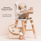Le Toy Van Doll's Wooden High Chair – for children, available at Learning Bugs UK